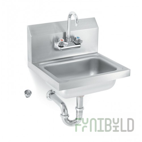 Vollrath K1410CS 17 Inch Hand Sink Wall-mounted with Faucet and Strainer