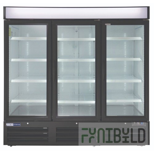 Hubert 69K-811 Kratos® Merchandiser Refrigerator Three Swing Glass Doors