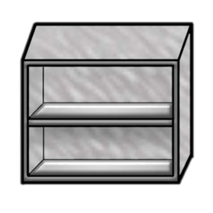 Winholt STCT-HD6015-WMH 60 Inch Wall-Mounted Cabinet with Hinged Doors Stainless Steel