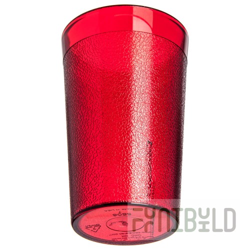Carlisle 550610 9-1/2 Oz Stackable Tumbler Textured Ruby SAN Dishwasher Safe