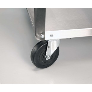 Lakeside 469 16-3/4 Inch Equipment Stand Open Base with 3 Shelves Stainless Steel