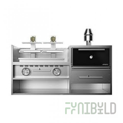 Josper Charcoal Ovens CVJ-050-2-HJX-45 Charcoal Oven/Basque Grill Combo