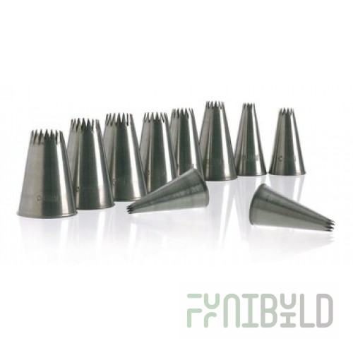 Matfer 167766 3/32 Inch Pastry Tip Stainless Steel Petit Four Pack of 2