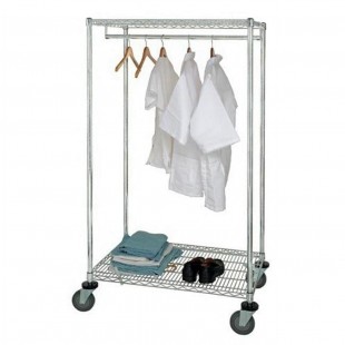 Quantum WRGR-63-2448 48 Inch Wire Garment Rack stationary with chrome finish Quantum WRGR-63-2448 48 Inch Wire Garment Rack stationary with chrome finish