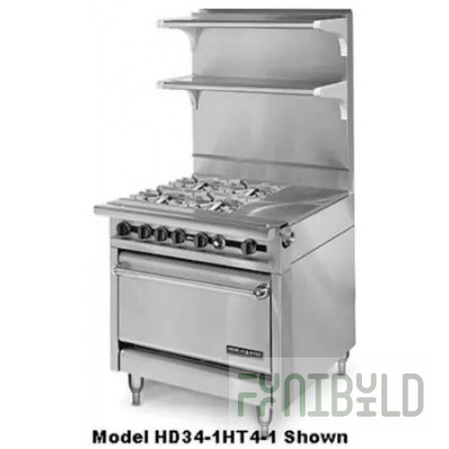 American Range HD34-6SU-M_NAT 34 Inch Gas Medallion Series Range with 6 Burners 180000 BTU