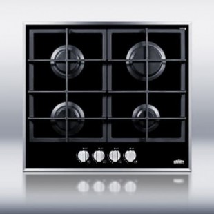 Summit GC424BGL 23-1/4 Inch Gas Cooktop with (4) Sealed Burners and Grates