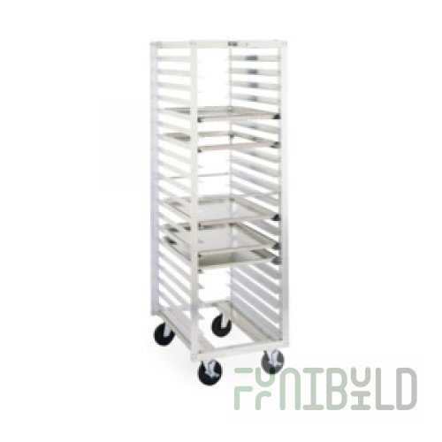 Metro RD23NA37 Mobile Bun Pan Rack Aluminum 12 18Inch x 26Inch with Casters