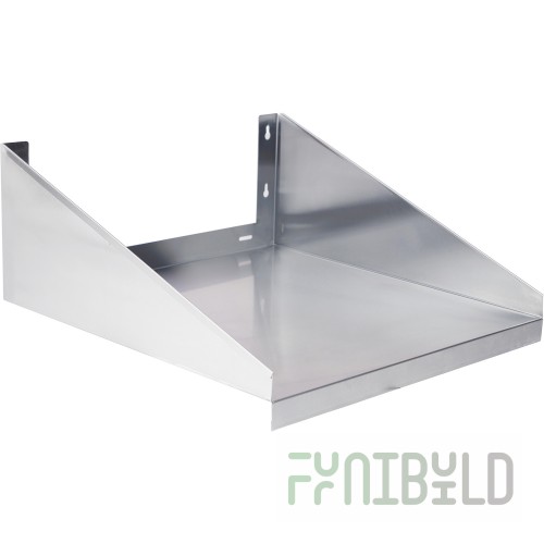 Titan Stainless MWS-2418 24 Inch Microwave Shelf Wall Mounted Stainless Steel with NSF