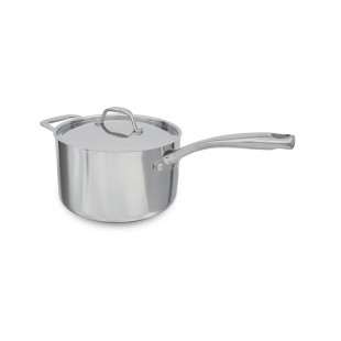 Cooktek 105215 4 Quart Sauce Pan with Cover and Helper Handle Stainless Steel