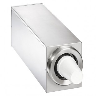 Vollrath 58821-D 7-1/8 Inch Single Countertop Cup Dispenser Stainless Steel with CADJ-3