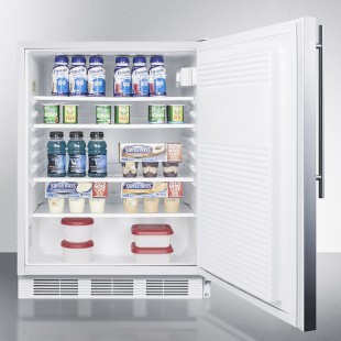Summit FF7LWBISSHVADA 24 Inch Undercounter Refrigerator 5.5 cu.ft. One Section Summit FF7LWBISSHVADA 24 Inch Undercounter Refrigerator 5.5 cu.ft. One Section
