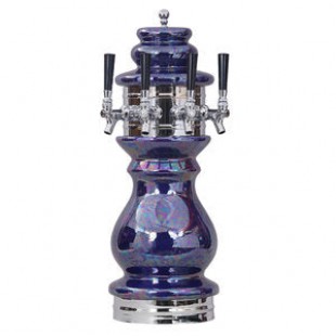 Micro Matic CT400-4KR 18 Inch Braumeister Glycol Cooled Draft Tower Ceramic 4 Faucets