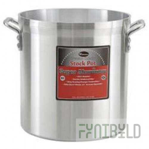 Winco AXHH-80 80 Quart Stock Pot Professional Aluminum Construction without Cover