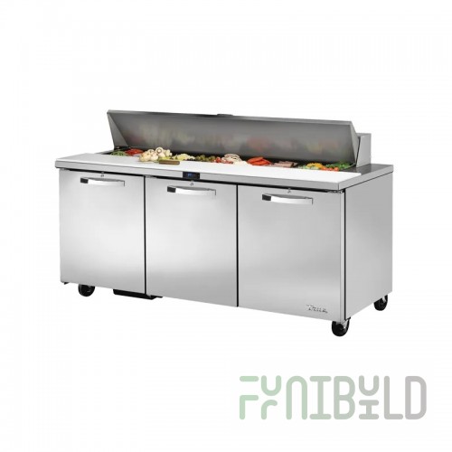 True Refrigeration TSSU-72-18-HC~SPEC3 72 Inch Sandwich Salad Unit with Insulated Cover