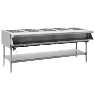 Eagle SHT5-240 79 Inch Open Base Sealed Well Electric Food Table with Drains
