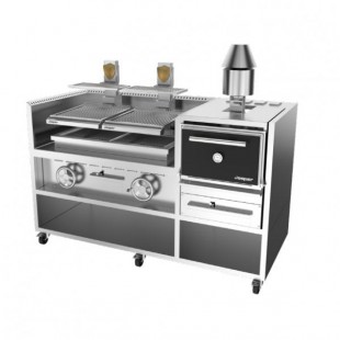 Josper Charcoal Ovens CVJ-050-2-HJX-50 Charcoal Oven/Basque Grill Combo Josper Charcoal Ovens CVJ-050-2-HJX-50 Charcoal Oven/Basque Grill Combo