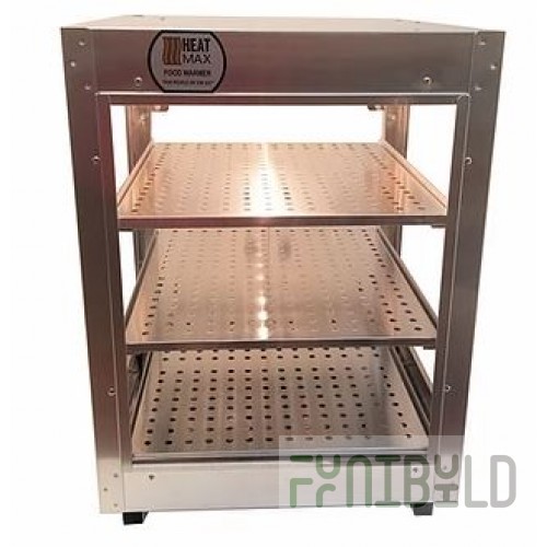 HeatMax 202024 20 Inch Food Warmer Display Cabinet Electric Aluminum with 3 Shelves