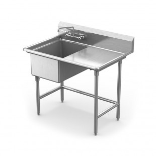 Winholt WS1T1618RD18 16 Inch Sink with Right-hand 18 Inch Drainboard Winholt WS1T1618RD18 16 Inch Sink with Right-hand 18 Inch Drainboard