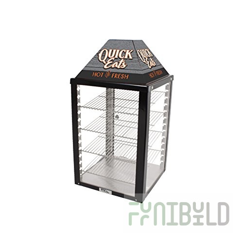 Global Solutions by Nemco GS1400-25 18 Inch Heated Food Merchandiser Countertop Acrylic Display