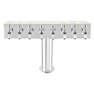 Micro Matic DS-358-PSS-3 24 Inch Air Cooled Draft Beer Tower Countertop Stainless Steel