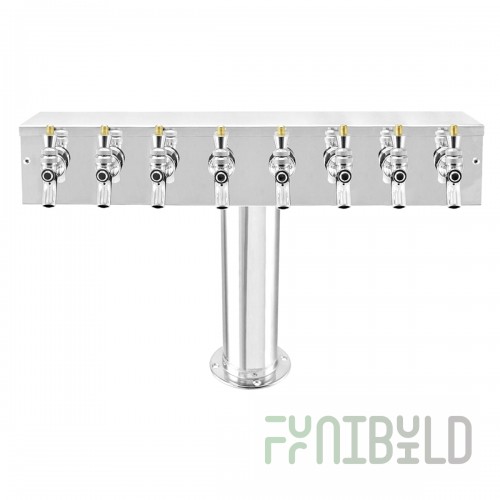 Micro Matic DS-358-PSS-3 24 Inch Air Cooled Draft Beer Tower Countertop Stainless Steel