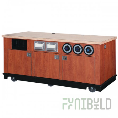 Vollrath 75729 96 Inch Beverage Cart Mobile All Aluminum Composite Construction