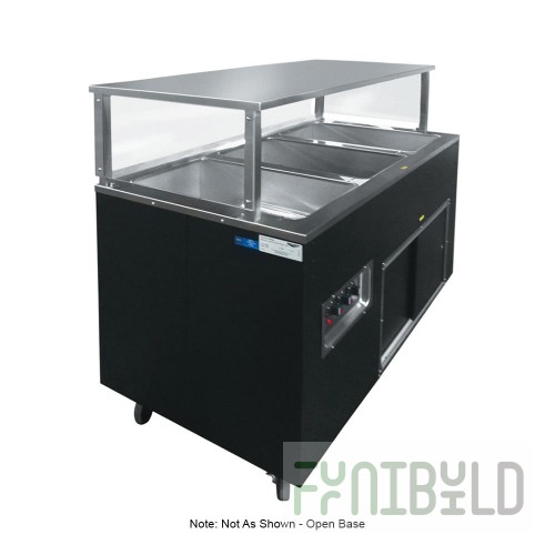 Vollrath 39708 46 Inch Mobile Electric Hot Food Station with 3 Wells