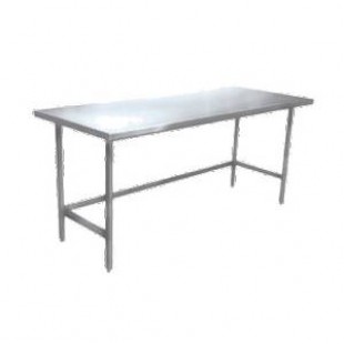 Winholt DTR-3048-14 48 Inch Work Table 14 Gauge Stainless Steel Top with Clad Feet