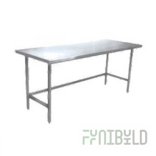 Winholt DTR-3048-14 48 Inch Work Table 14 Gauge Stainless Steel Top with Clad Feet