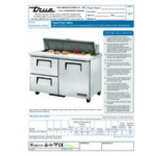 True Refrigeration TSSU-48-12D-2-ADA-HC~SPEC3 48 Inch Refrigerated Counter with Drawers