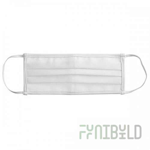 Mercer Culinary M69011WH 8-3/4 Inch Pleated Face Mask Fluid-Resistant White