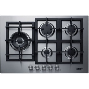 Summit GCJ5SSLP 29 Inch Built-In Gas Cooktop with 5 Sealed Burners 37100 BTU
