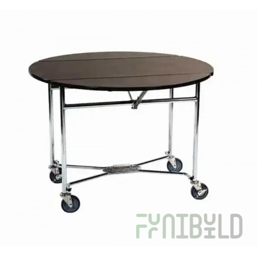 Geneva 74413S 36 Inch Choice Series Room Service Table Folding Walnut Laminate