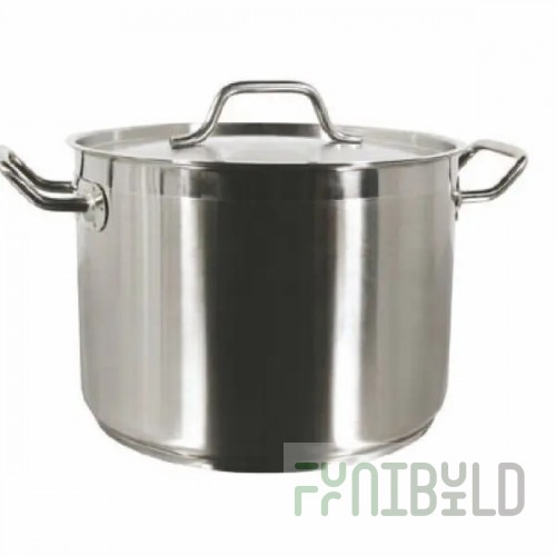 Thunder Group SLSPS4016 16 Quarts Stock Pot with Lid Stainless Steel