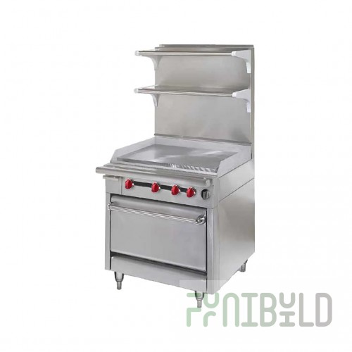 American Range HD36-CRB-1_LP 36 Inch Gas Heavy Duty Range with Charbroiler 130000 BTU