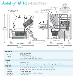 Motion Technology Inc. AUTOFRY MTI-5 Autofry® Ventless Fryer Electric Countertop