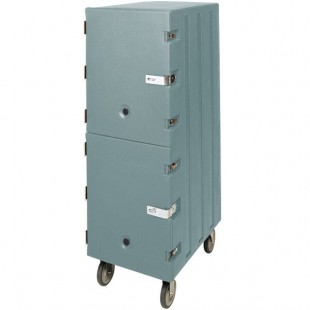 Cambro 1826DBCSP401 33 Inch Cabinet Double Cavity Food Storage Polyethylene Slate Blue with Security Package