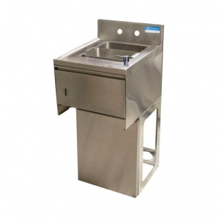 BK Resources UBB-21-1012HST-12-PG 12 Inch Underbar Dump Sink Stainless Steel with Accessories BK Resources UBB-21-1012HST-12-PG 12 Inch Underbar Dump Sink Stainless Steel with Accessories