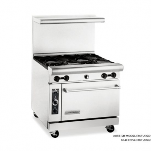 American Range AR-36-4WB-SB 36 Inch Gas Restaurant Range with 4 Burners 128000 BTU