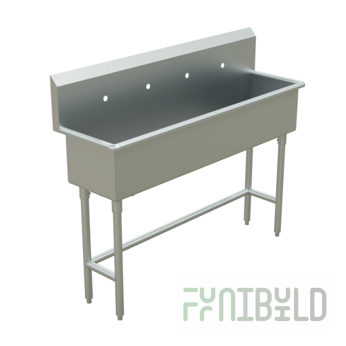 Winholt WS1T3314DP12-KT Trough Sink 17.4