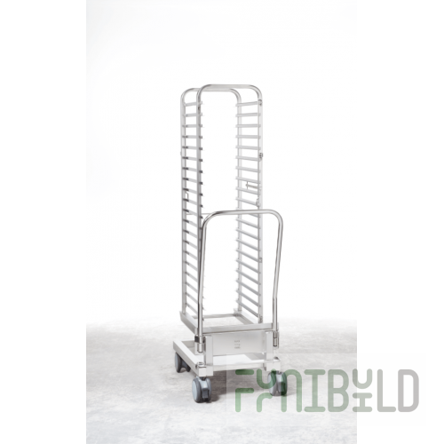 Rational 60.21.288 22 Inch Mobile Oven Rack with 16 Pan Capacity Stainless Steel