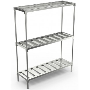 Winholt BKR-601776 60 Inch Beer Keg Rack E-channel Heavy Duty Aluminum Construction
