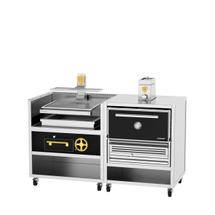 Josper Charcoal Ovens CVJ-76-1-1PRO-L The Josper Combo Is The Perfect Combination Of Two Grilling Systems: The Enclosed Grilling System Of The Classic Josper Charcoal Oven And The Traditional Open Basque Grill In A Single Device. The Compound Josper Charcoal Ovens CVJ-76-1-1PRO-L The Josper Combo Is The Perfect Combination Of Two Grilling Systems: The Enclosed Grilling System Of The Classic Josper Charcoal Oven And The Traditional Open Basque Grill In A Single Device. The Compound