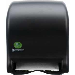 Carlisle T8000REBK 12 Inch Black Manual Paper Towel Dispenser with EcoLogic Design