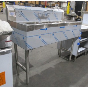 Winholt WS3T1014 34 Inch Space Saver Sink 16 Gauge Stainless Steel Without Drainboards Winholt WS3T1014 34 Inch Space Saver Sink 16 Gauge Stainless Steel Without Drainboards