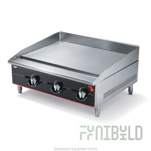 Vollrath 936GGM 36 Inch Gas Griddle Heavy Duty 3 Burner 90000 BTU