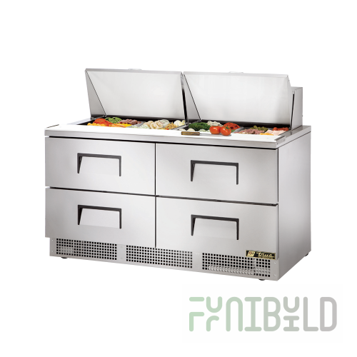 True Refrigeration TFP-64-24M-D-4~SPEC3 64 Inch Sandwich Salad Unit with Drawers