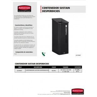 Rubbermaid 2078967 Sustain Decorative Landfill Container Indoor Use 15 Gallon Rubbermaid 2078967 Sustain Decorative Landfill Container Indoor Use 15 Gallon