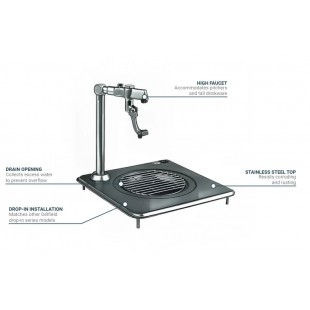 Delfield 307-P 12 Inch Glass Filler Station with Drain Pan Drop-in Delfield 307-P 12 Inch Glass Filler Station with Drain Pan Drop-in