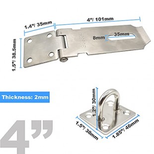 Winholt WH-PLH Padlock 304 Stainless Steel Security Hasp for Food Storage Winholt WH-PLH Padlock 304 Stainless Steel Security Hasp for Food Storage